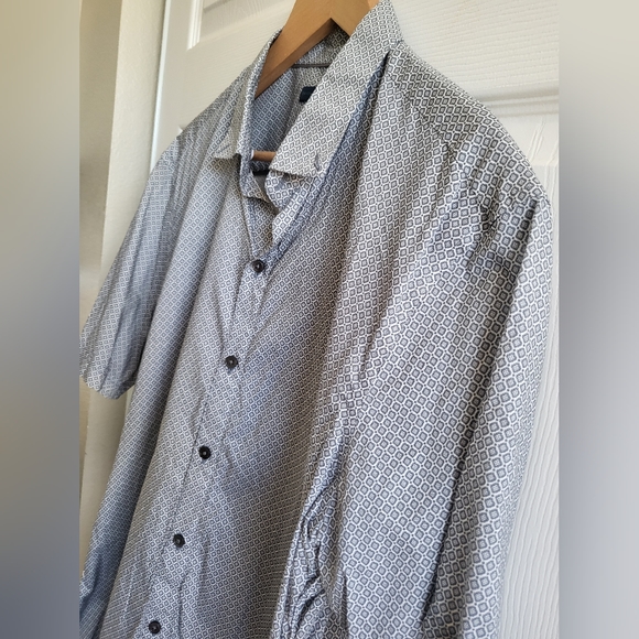 Zachary Prell Modern Mosiac Geometric Print Button Down Shirt - Picture 6 of 12